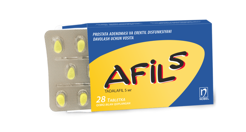 Afil 5mg Qobiq Bilan Qoplangan Tabletkalar №28