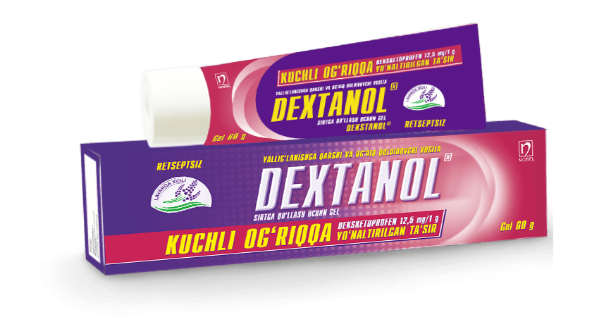 Dextanol® 12,5mg/1g Sirtga Qo‘llash Uchun Gel 60g