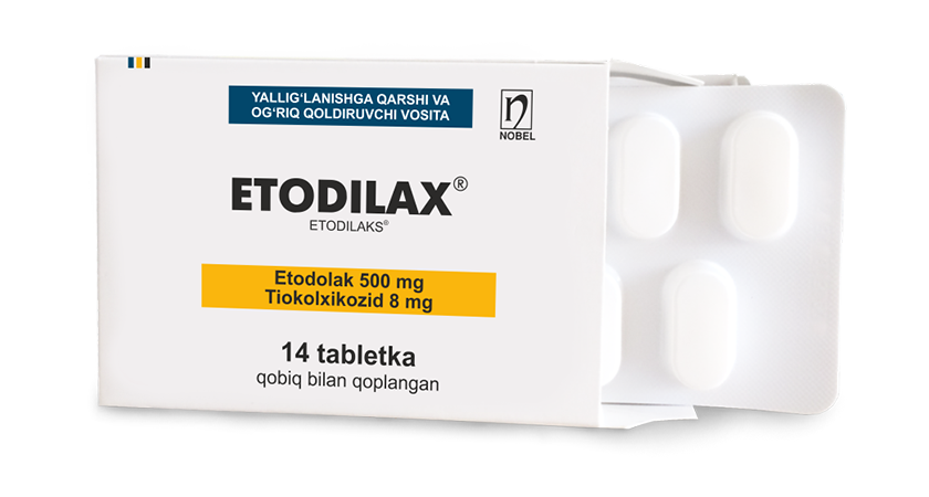 Etodilax 500mg / 8mg tabletkalar №14