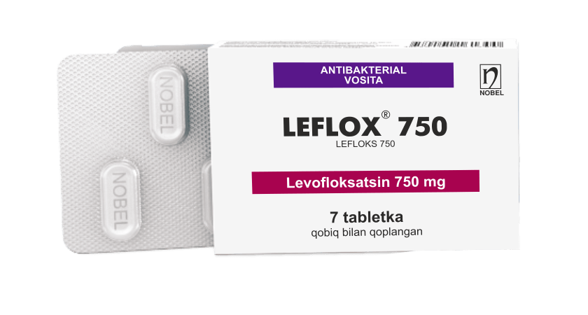 Leflox® 750mg Qobiq Bilan Qoplangan Tabletkalar №7