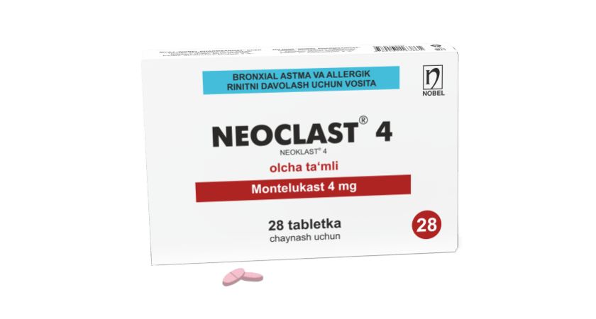 Neoclast® 4mg Qobiq Bilan Qoplangan Tabletkalar №28