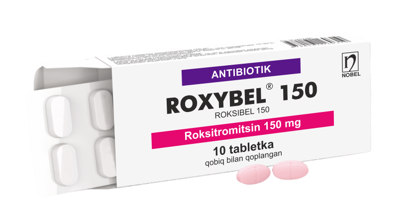 Roxibel® 150mg Qobiq Bilan Qoplangan Tabletkalar №10