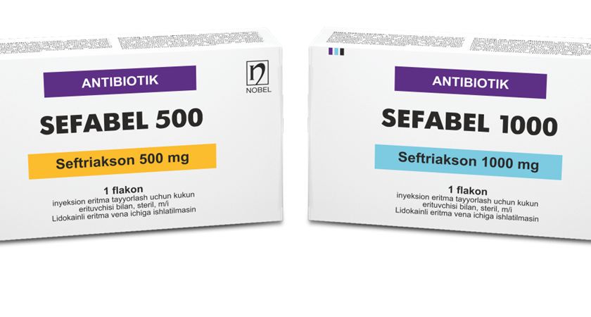 Sefabel Seftriakson 500 mg, 1000 mg 1 ta flakon
