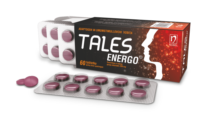 Tales Energo® 250mg Qobiq Bilan Qoplangan Tabletkalar №60