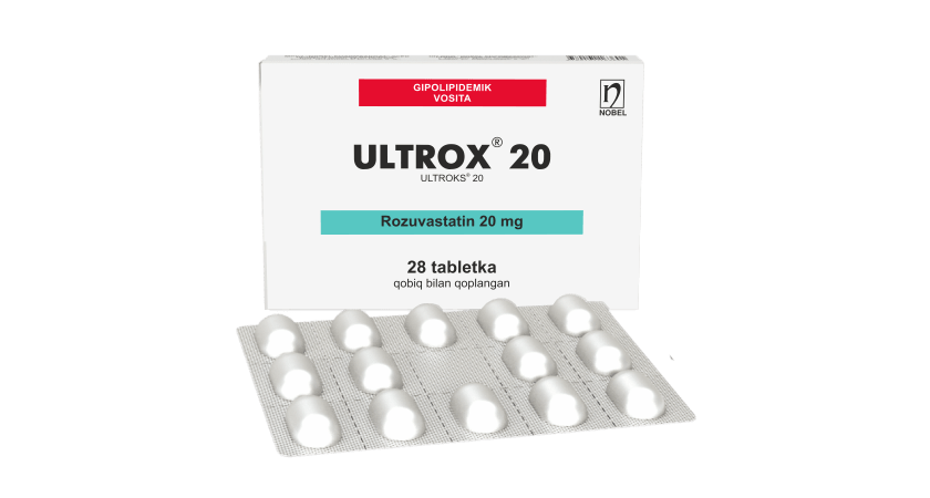 Ultrox® 20mg Qobiq Bilan Qoplangan Tabletkalar №28