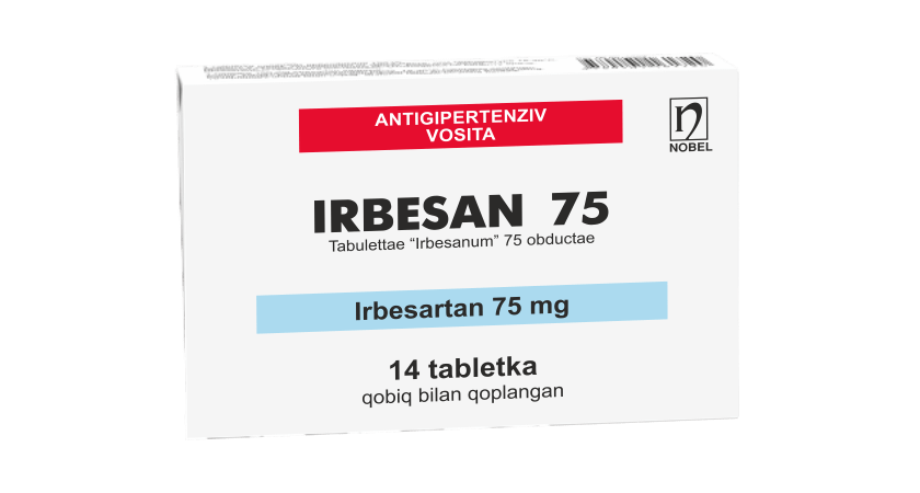 Ирбесан 75 мг таблетки, покрытые оболочкой №14