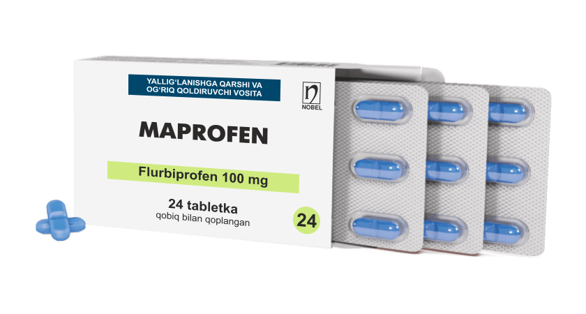 Мапрофен 100 мг таблетки, покрытые оболочкой №24