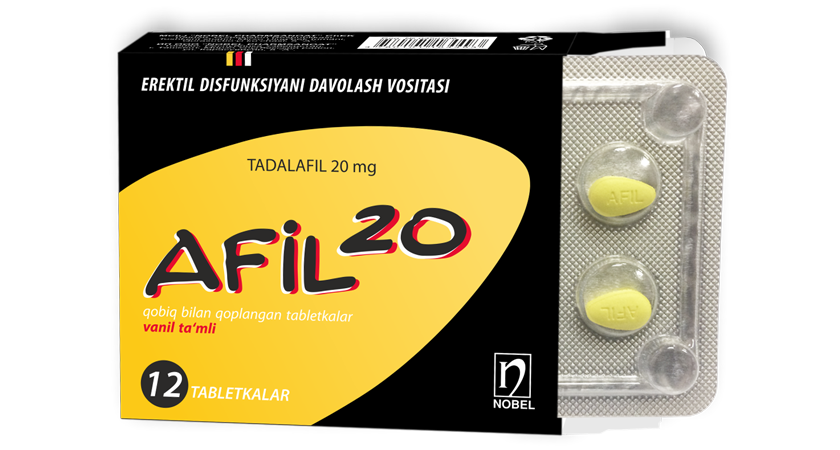 Afil 20 mg Film Kaplı Tabletler No. 12