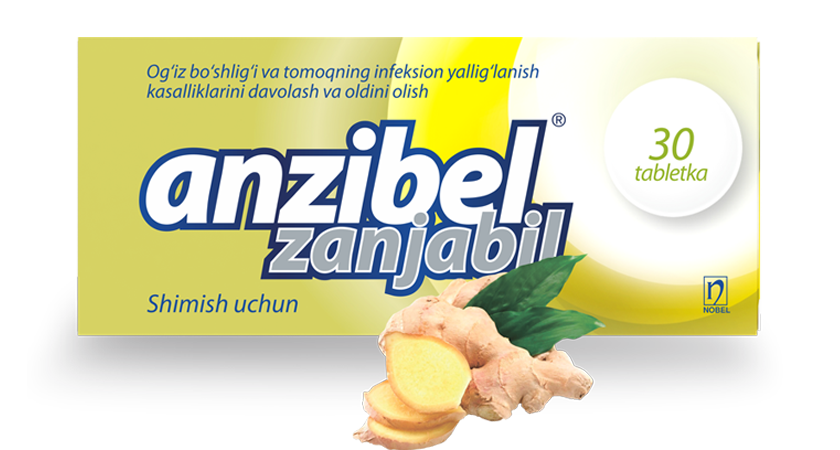 Anzibel® ginger-flavored lozenges №30