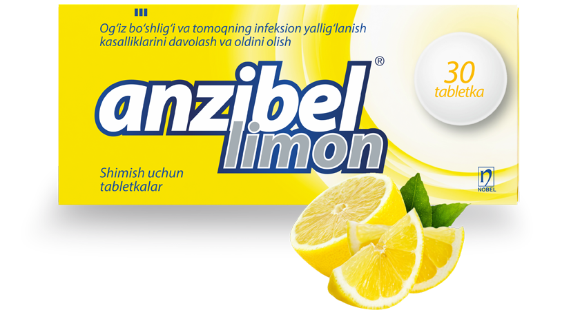 Anzibel ® limon aromalı pastiller №30