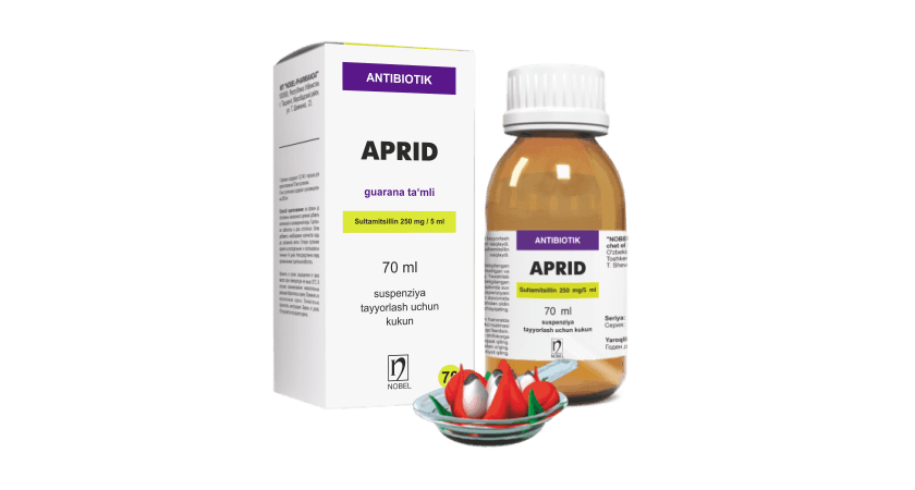 Aprid 250mg/5 ml Suspenziya Tayyorlash Uchun Guarana Ta'mli Kukun 70ml