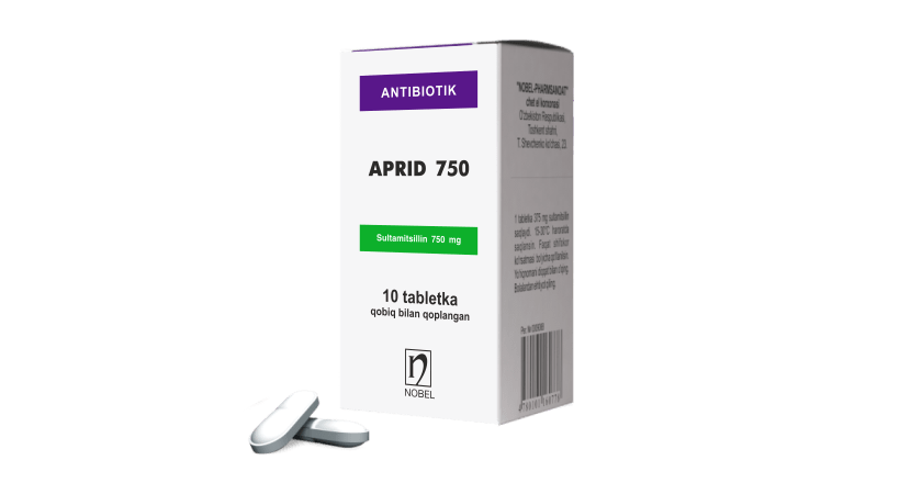 Aprid 750mg Qobiq Bilan Qoplangan Tabletkalar №10