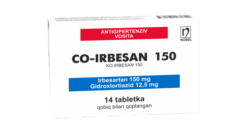 Cо-Irbesan 150mg Qobiq Bilan Qoplangan Tabletkalar №14