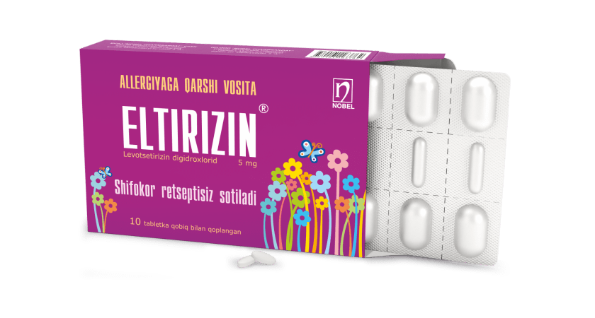 Eltirizin® 5mg Qobiq Bilan Qoplangan Tabletkalar №10