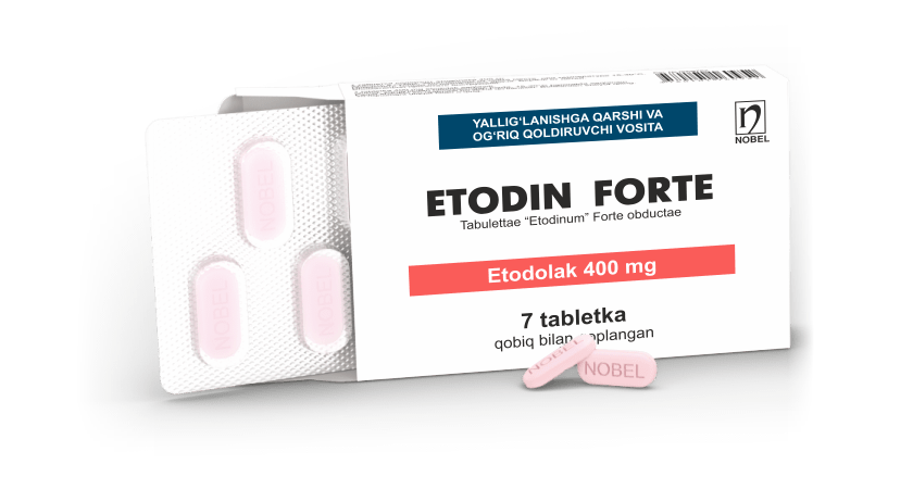 Etodin Forte 400mg Qobiq Bilan Qoplangan Tabletkalar №7