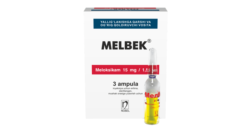 Melbek® 15mg/1,5ml In'eksiya Uchun Eritma V/I Ampula №3