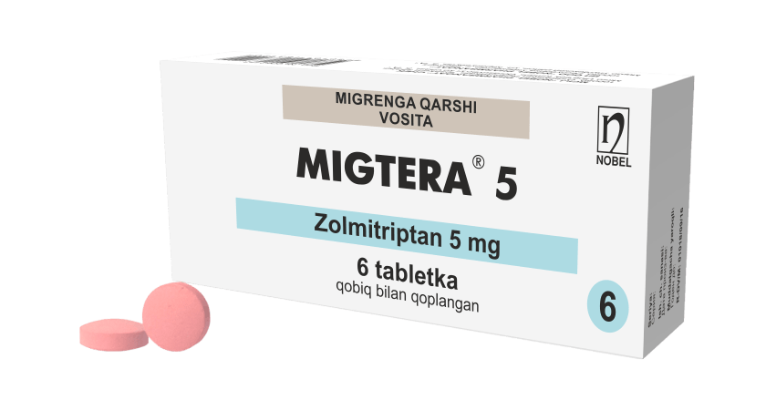 Migtera® 5mg Qobiq Bilan Qoplangan Tabletkalar №6