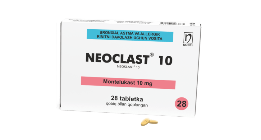 Neoclast® 10mg Qobiq Bilan Qoplangan Tabletkalar №28