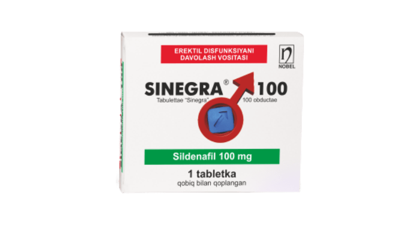 Sinegra® 100mg Qobiq Bilan Qoplangan Tabletkalar №1