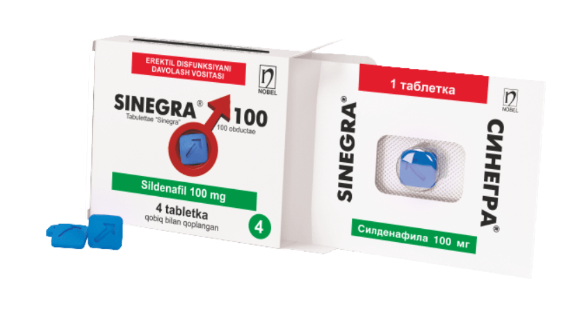 Sinegra® 100mg Qobiq Bilan Qoplangan Tabletkalar №4