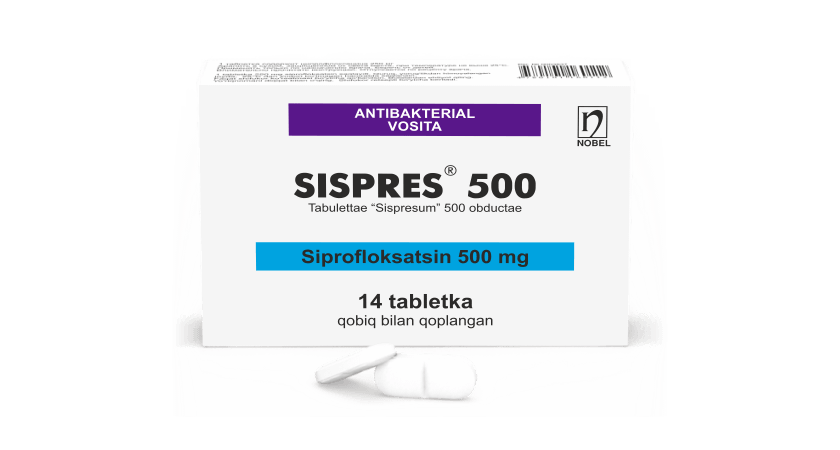 Sispres® 500mg Qobiq Bilan Qoplangan Tabletkalar №14