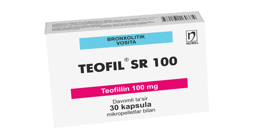 Teofil® SR 100mg Kapsulalar Mikropelletlar Bilan №30