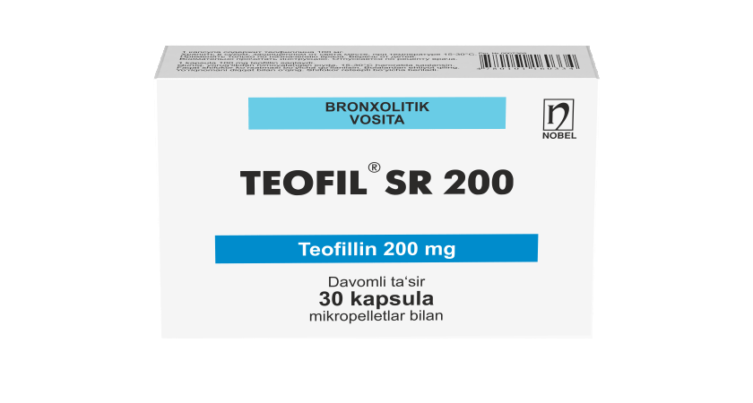 Teofil® SR 200mg Kapsulalar Mikropelletlar Bilan №30