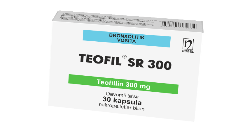 Teofil® SR 300mg Kapsulalar Mikropelletlar Bilan №30