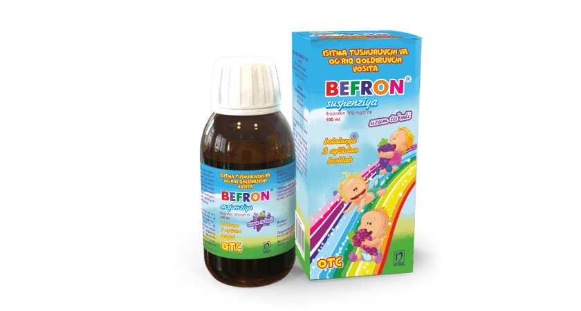 Бефрон® 100 мг/5 мл суспензия со вкусом винограда 100 мл