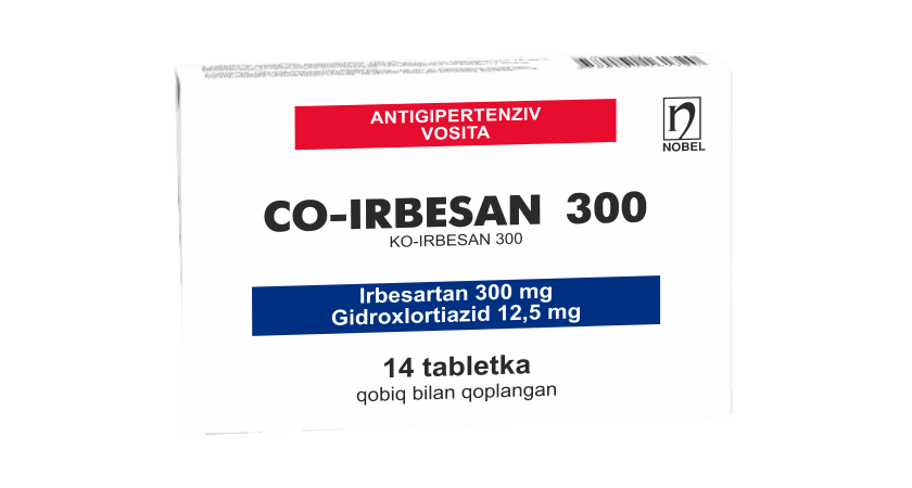 Ко-Ирбесан 300 мг таблетки, покрытые оболочкой №14