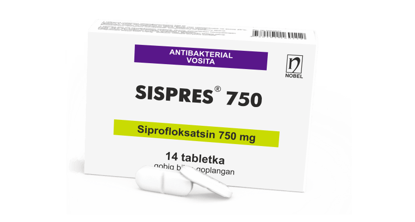 Сиспрес® 750 мг таблетки, покрытые оболочкой №14